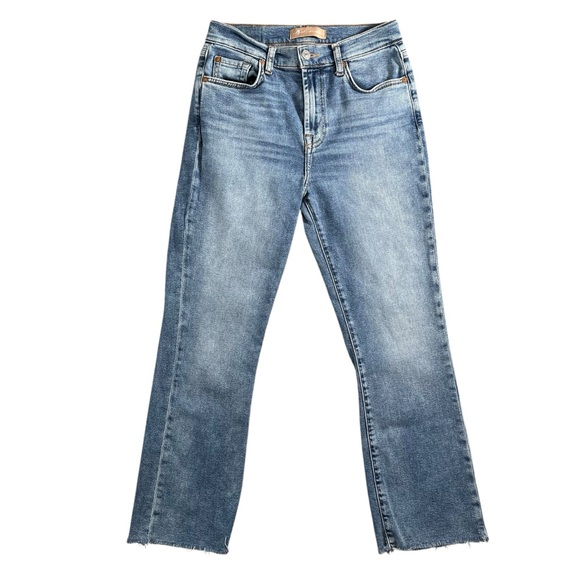 7 For All Mankind Denim - 7 For All Mankind Women’s‎ Luxe Vintage Raw Hem Jeans HW Slim Kick Size 28